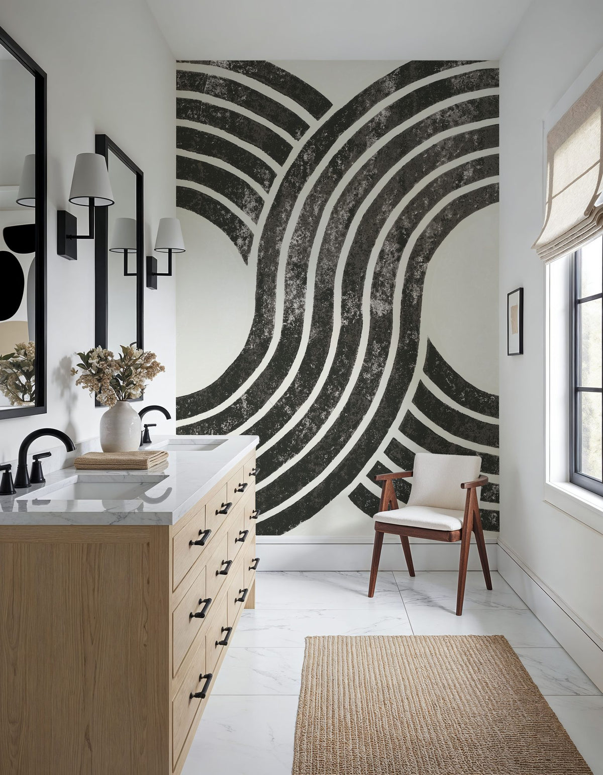 Over the Rainbow Mural Wallpaper - Neutral Tone - room preview 05