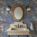 Floral Sparklers, Periwinkle Mural Wallpaper - room preview 05