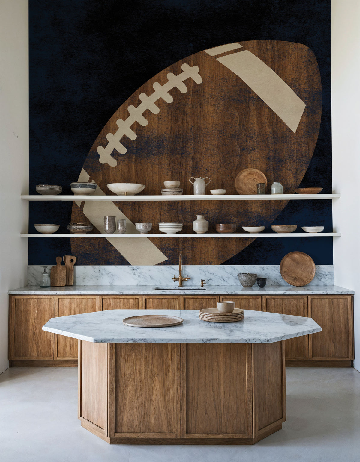 Football Wood Mural Wallpaper - room preview 05