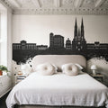Uppsala Skyline Black & White Mural Wallpaper - room preview 05