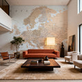 Europe Map Detailed - Lincoln Mural Wallpaper - room preview 05