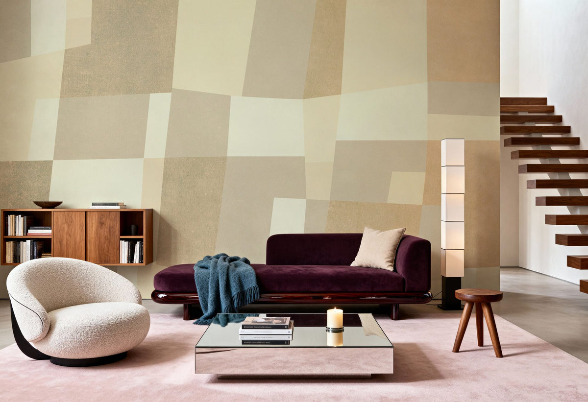 Abstract Fields, Citrus Mural Wallpaper - room preview 06