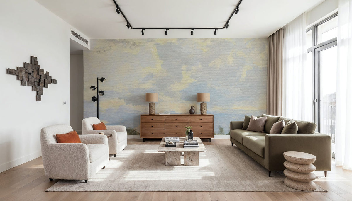 Morning Clouds Clearing Mural Wallpaper - room preview 05
