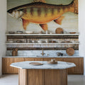 Brook Trout Birch Border Mural Wallpaper - room preview 05