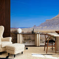 Desert Monuments Blue Gradient Mural Wallpaper - room preview 05