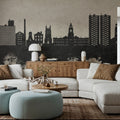 Stockport England Skyline Concrete Mural Wallpaper - room preview 05