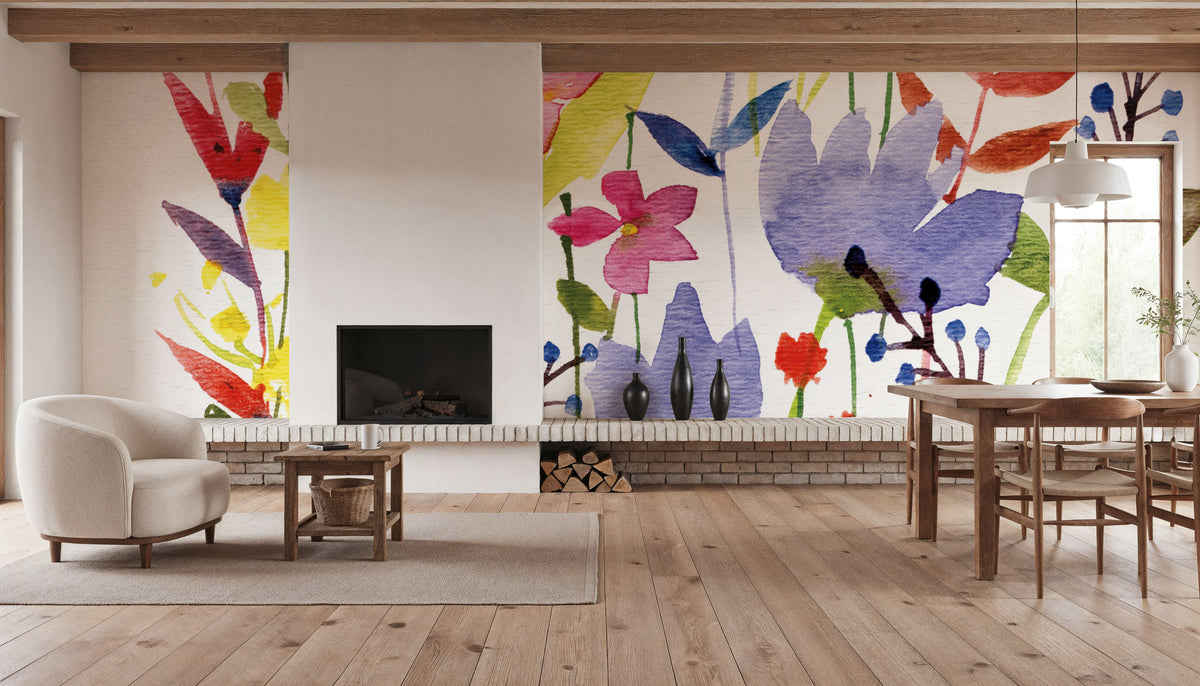 Annes Flowers I Mural Wallpaper - room preview 05