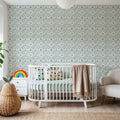 Forest Animals Telft Tiles, Green Mural Wallpaper - room preview 05