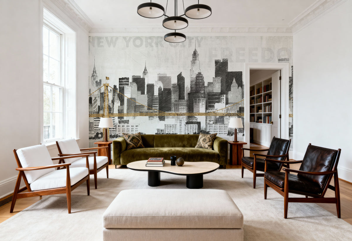 New York Skyline II Mural Wallpaper - room preview 05