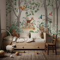 Nordic Forest Baby Animals Mural Wallpaper - room preview 05