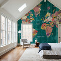 Dark Botanical World Mural Wallpaper - room preview 05