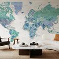World Map Cities - Elizenda Mural Wallpaper - room preview 05