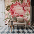 Boho Peony Mural Wallpaper - room preview 05