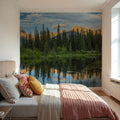 Two Jack Lake Trees Mural Wallpaper - room preview 05