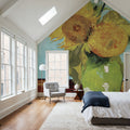 Vase with Three Sunflowers Mural Wallpaper - room preview 05