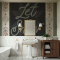 Quilted Christmas II Mural Wallpaper - Neutral Tone - room preview 05