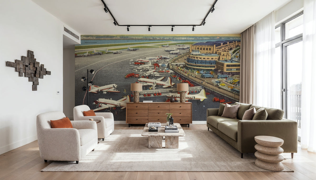 Greetings From the Airport Mural Wallpaper - room preview 05