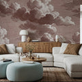 Intaglio Clouds, Chocolate Mural Wallpaper - room preview 05