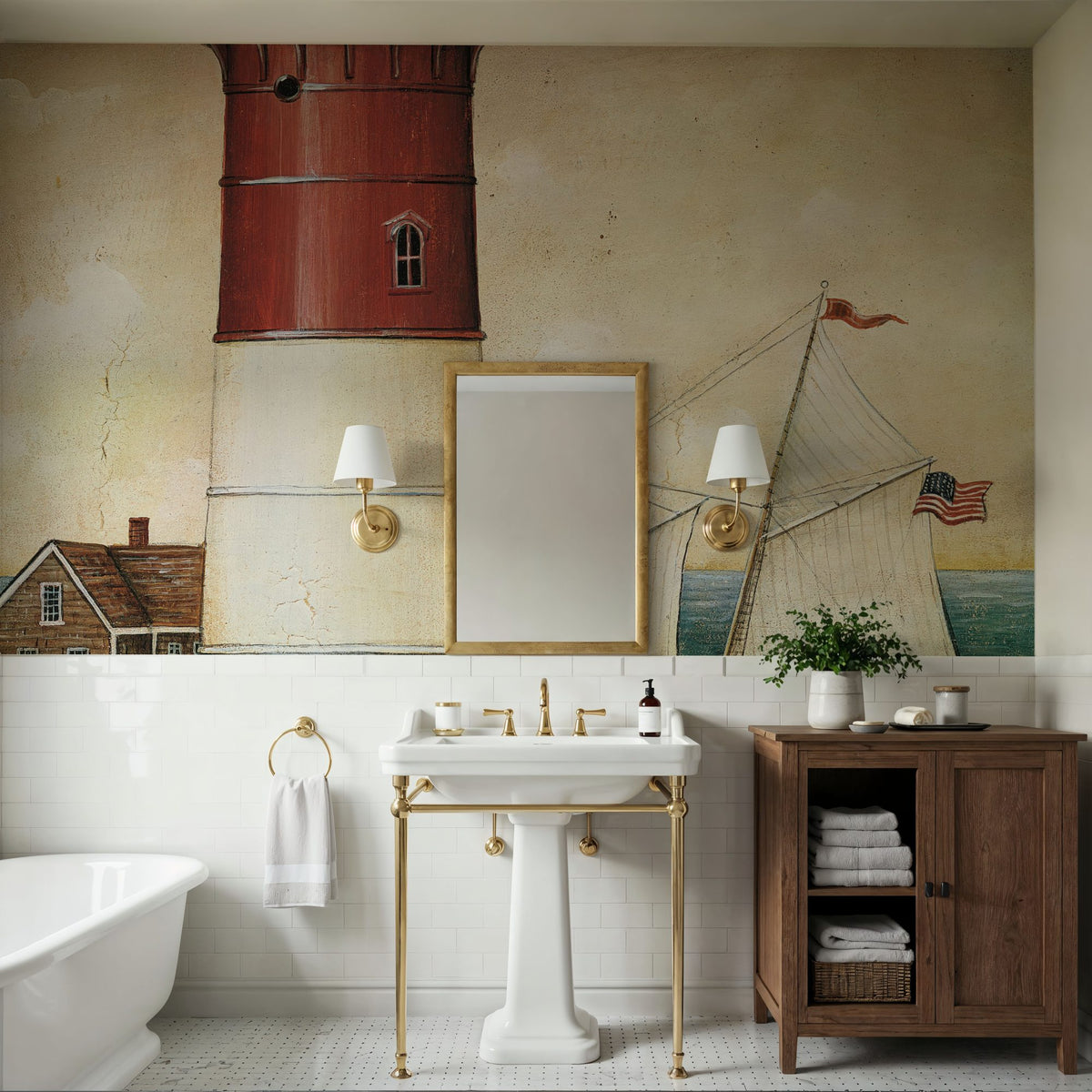 Schooner Bay Mural Wallpaper - room preview 05