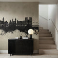 Pamplona Spain Skyline Concrete Mural Wallpaper - room preview 05