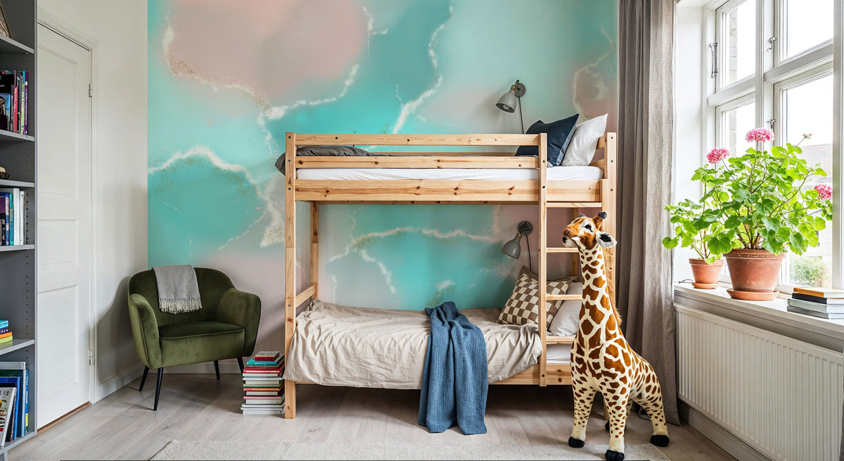 Floating Abstract Mural Wallpaper - room preview 05