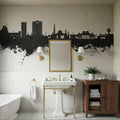 Muscat Oman Skyline Black & White Mural Wallpaper - room preview 05
