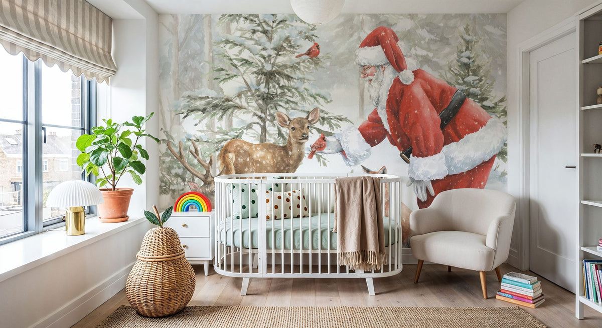 Woodland Santa V Mural Wallpaper - room preview 05