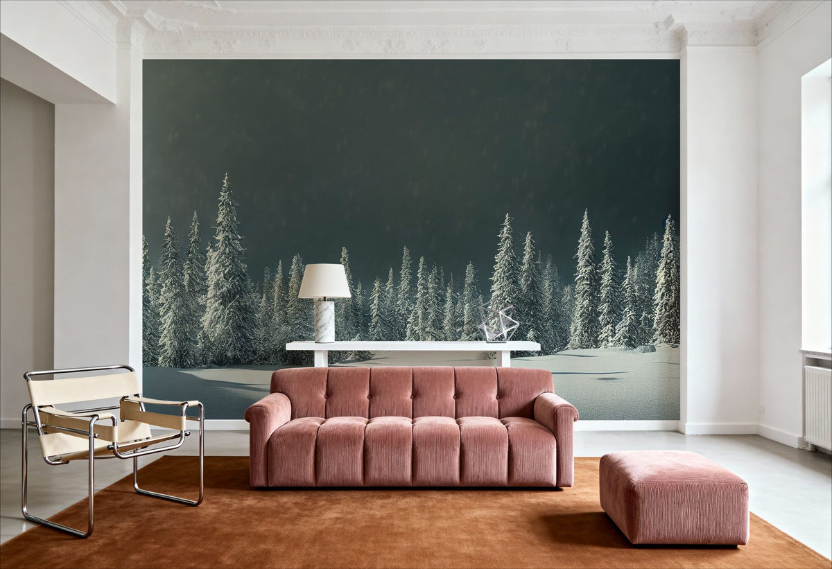 New Snow Mural Wallpaper - room preview 05