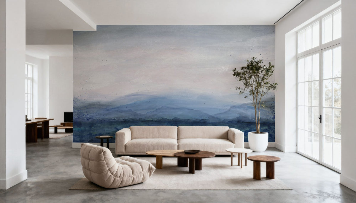Mountain Lake Mural Wallpaper - room preview 05