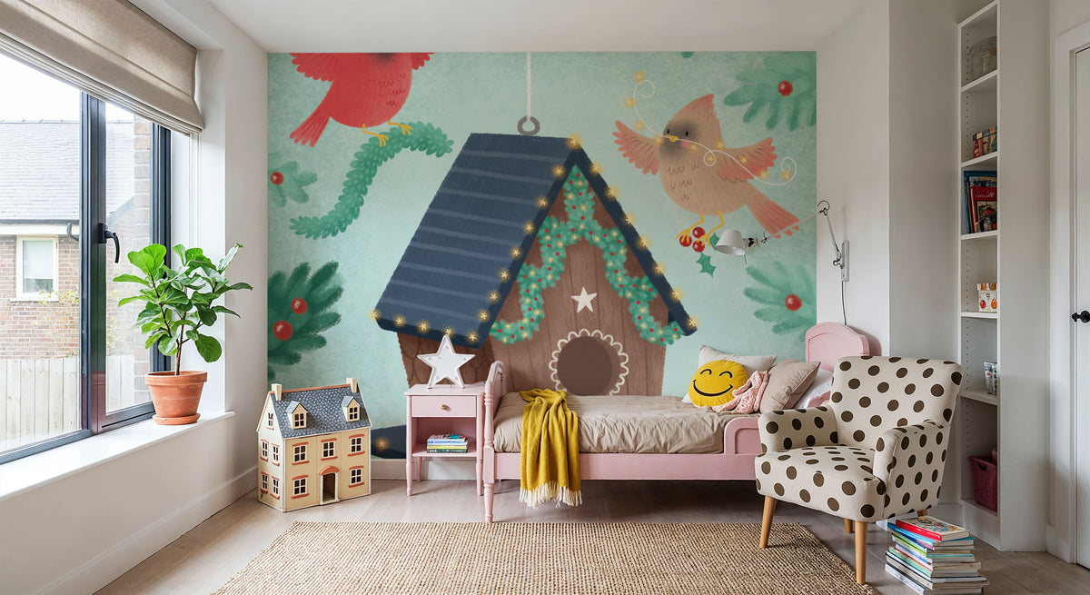 The Birdhouse Mural Wallpaper - room preview 05