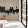 Seoul Skyline Concrete Mural Wallpaper - room preview 05
