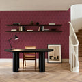 Bohemian Leaves Burgundy Mural Wallpaper - room preview 05