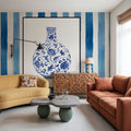 Chinoiserie Vase III Stripes Mural Wallpaper - room preview 05