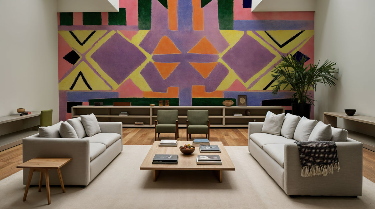 Peru Rug Pattern Mural Wallpaper - room preview 05
