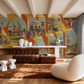 Greetings From Coney Island Mural Wallpaper - room preview 05