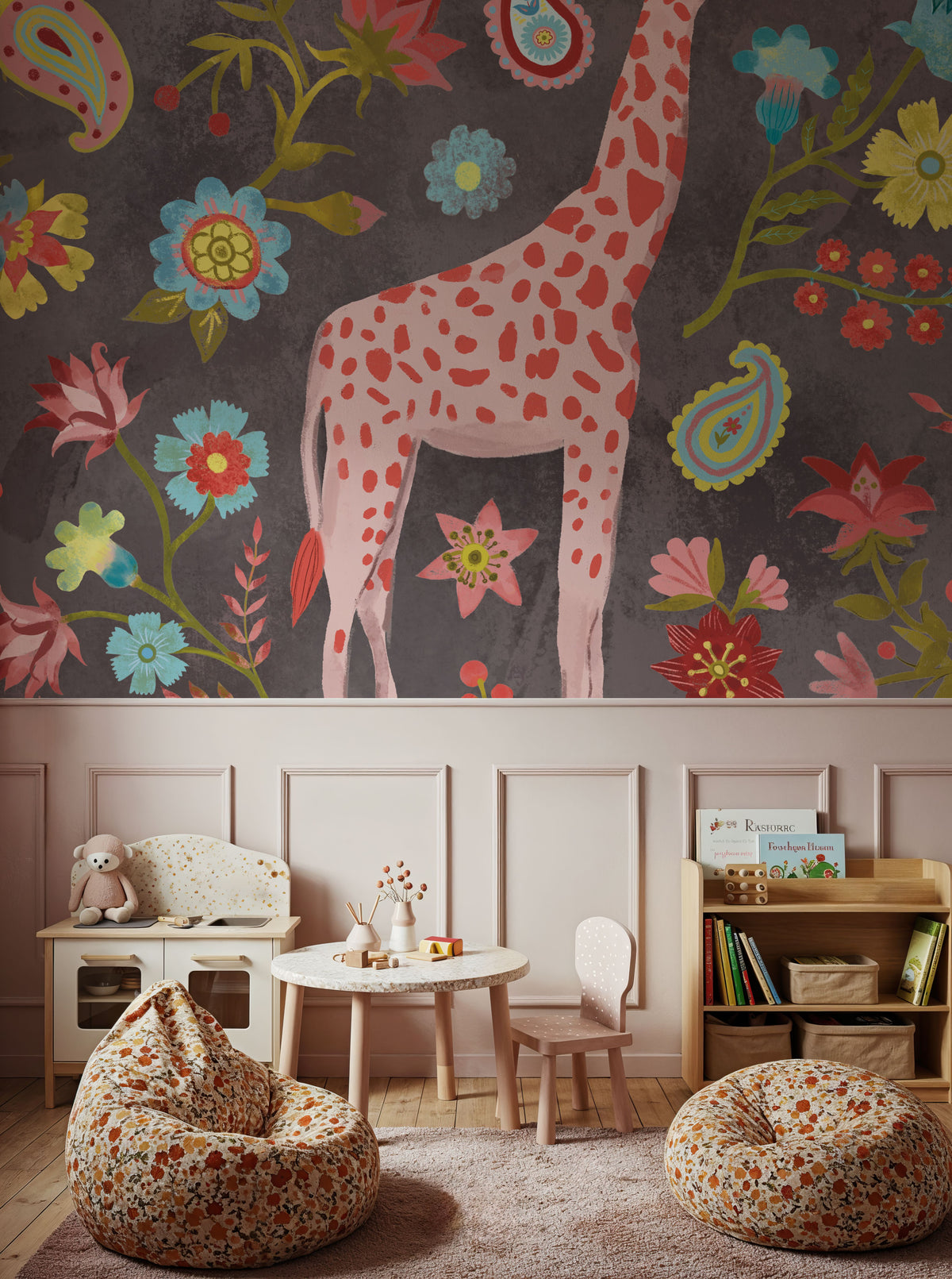 Giraffe of the Jungle Mural Wallpaper - room preview 05