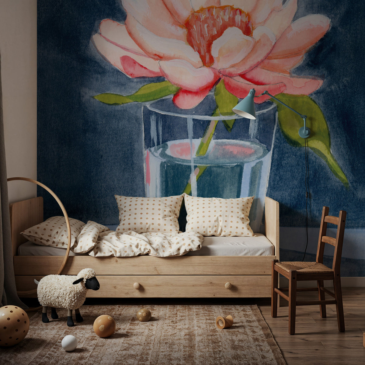 Single Perfect Flower Mural Wallpaper - room preview 05