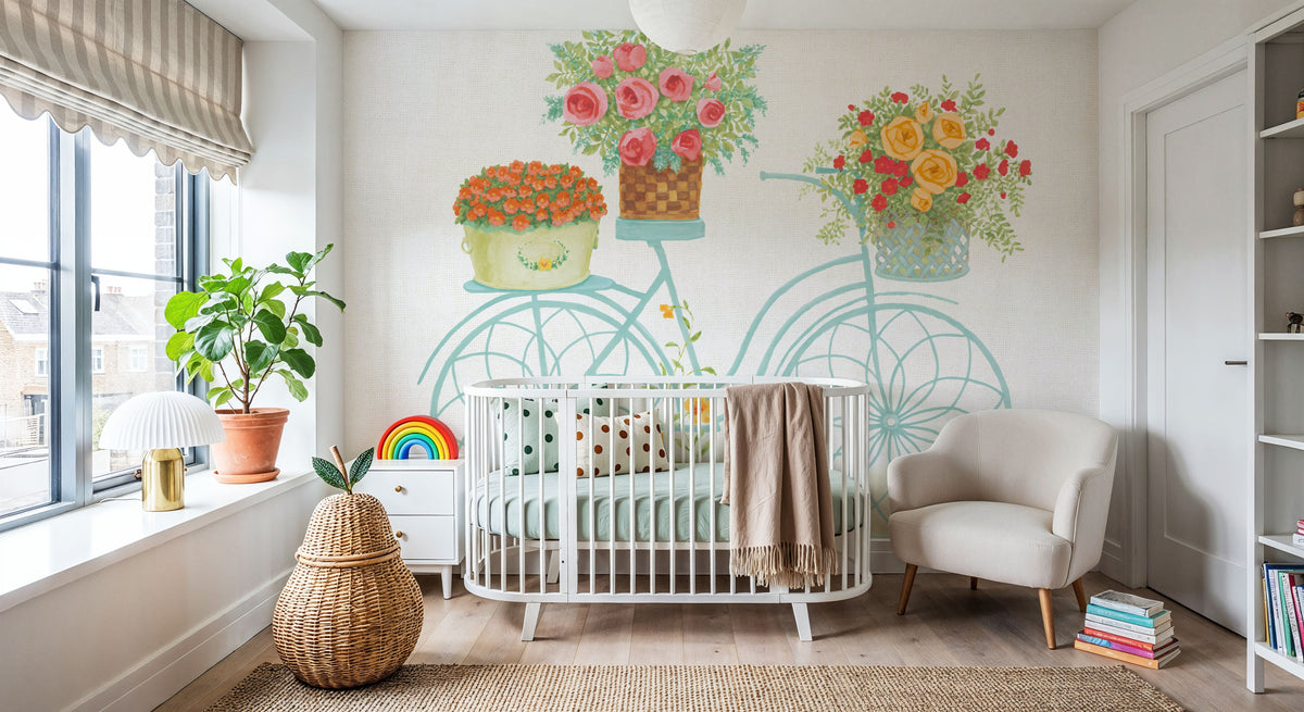 Flea Market Flowers I Mural Wallpaper - room preview 05