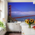 Foggy Golden Gate Mural Wallpaper - room preview 05