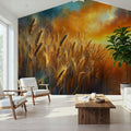 Wheat Field At a Radiant Sunset Mural Wallpaper - room preview 05