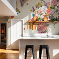 Botanical Floral Map Light Mural Wallpaper - room preview 05