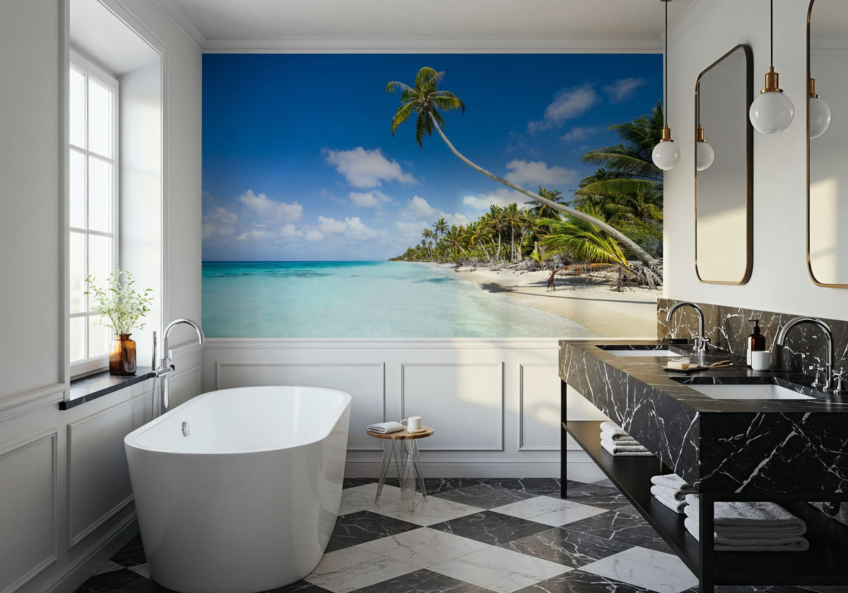 Tropical Beach on Fakarava Mural Wallpaper - room preview 05