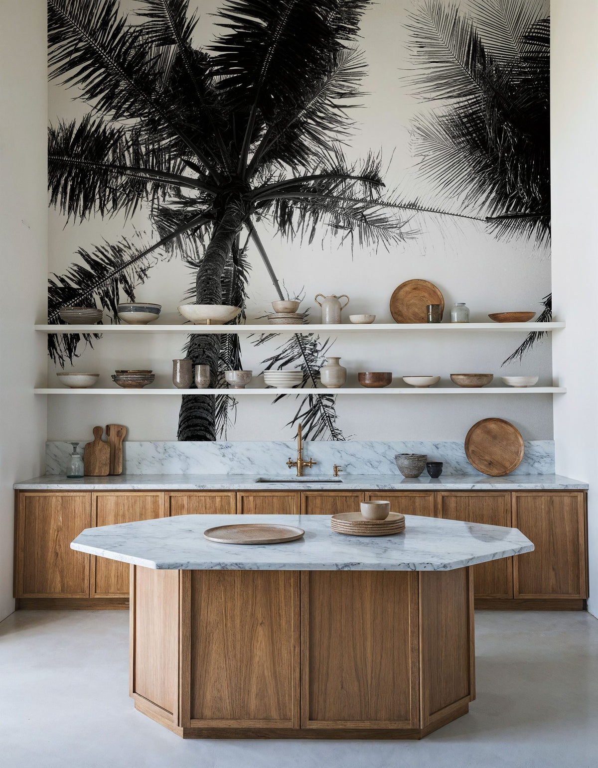 Palm Tree Looking Up II Mural Wallpaper - room preview 05