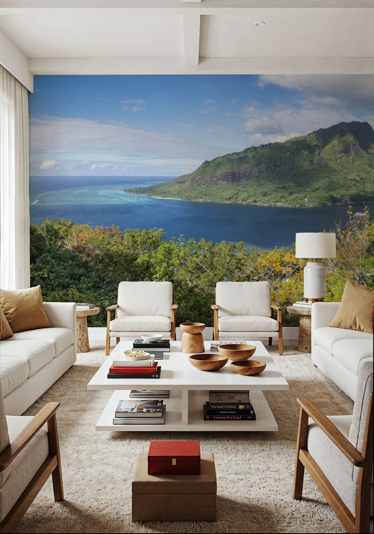 Opunohu Bay Mural Wallpaper - room preview 05