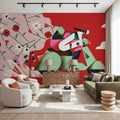 Motorcycle Blossom Mural Wallpaper - room preview 05