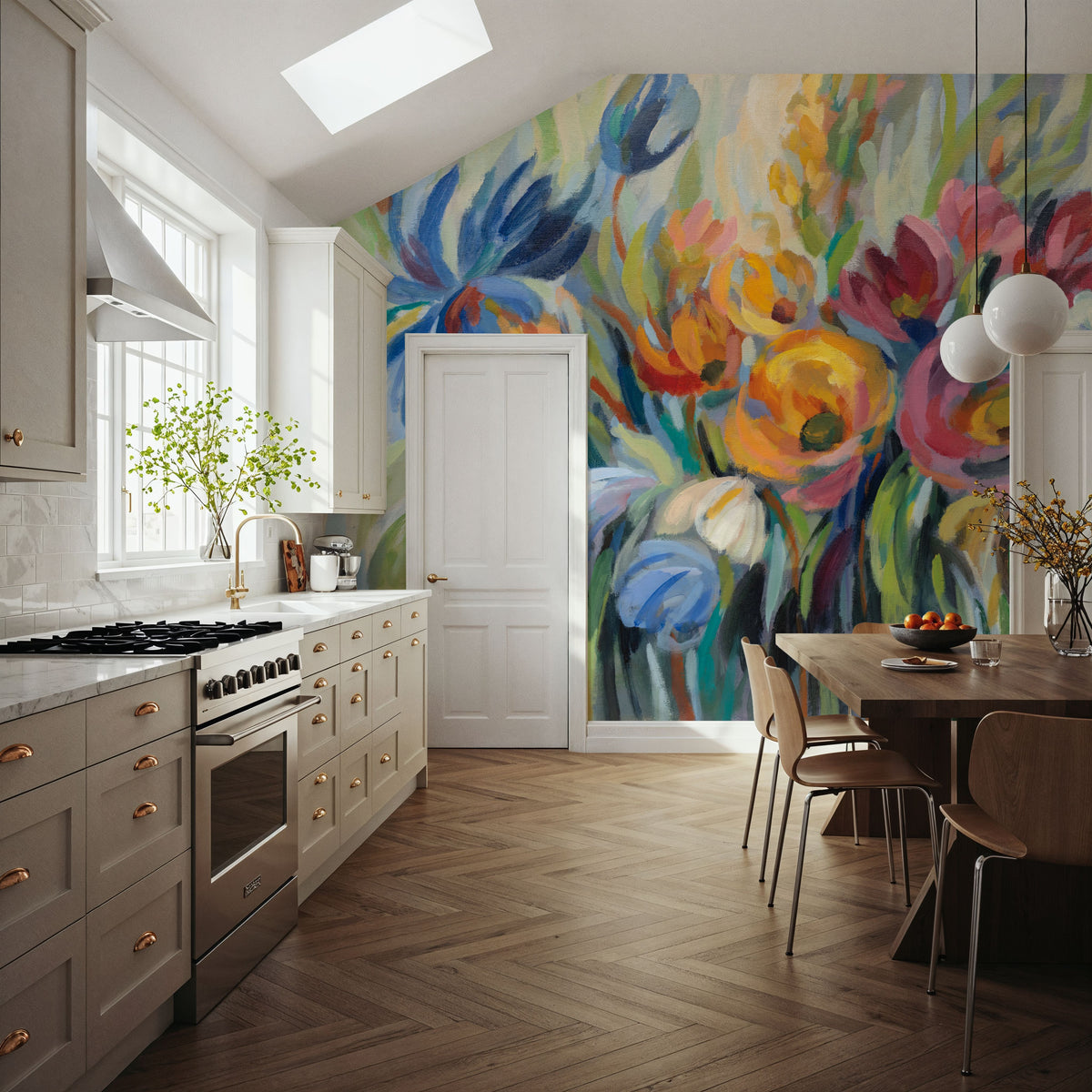 Fire Flowers Mural Wallpaper - room preview 05