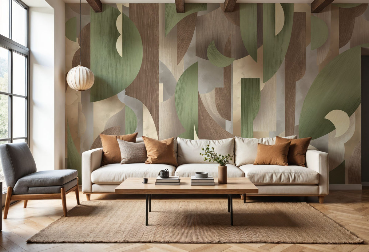 Modern Guild, Urban Jungle Green Mural Wallpaper - room preview 05
