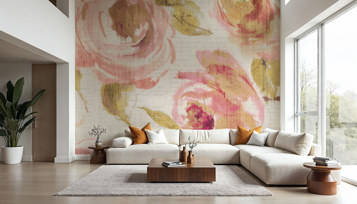 Touch of Rose II Mural Wallpaper - room preview 05