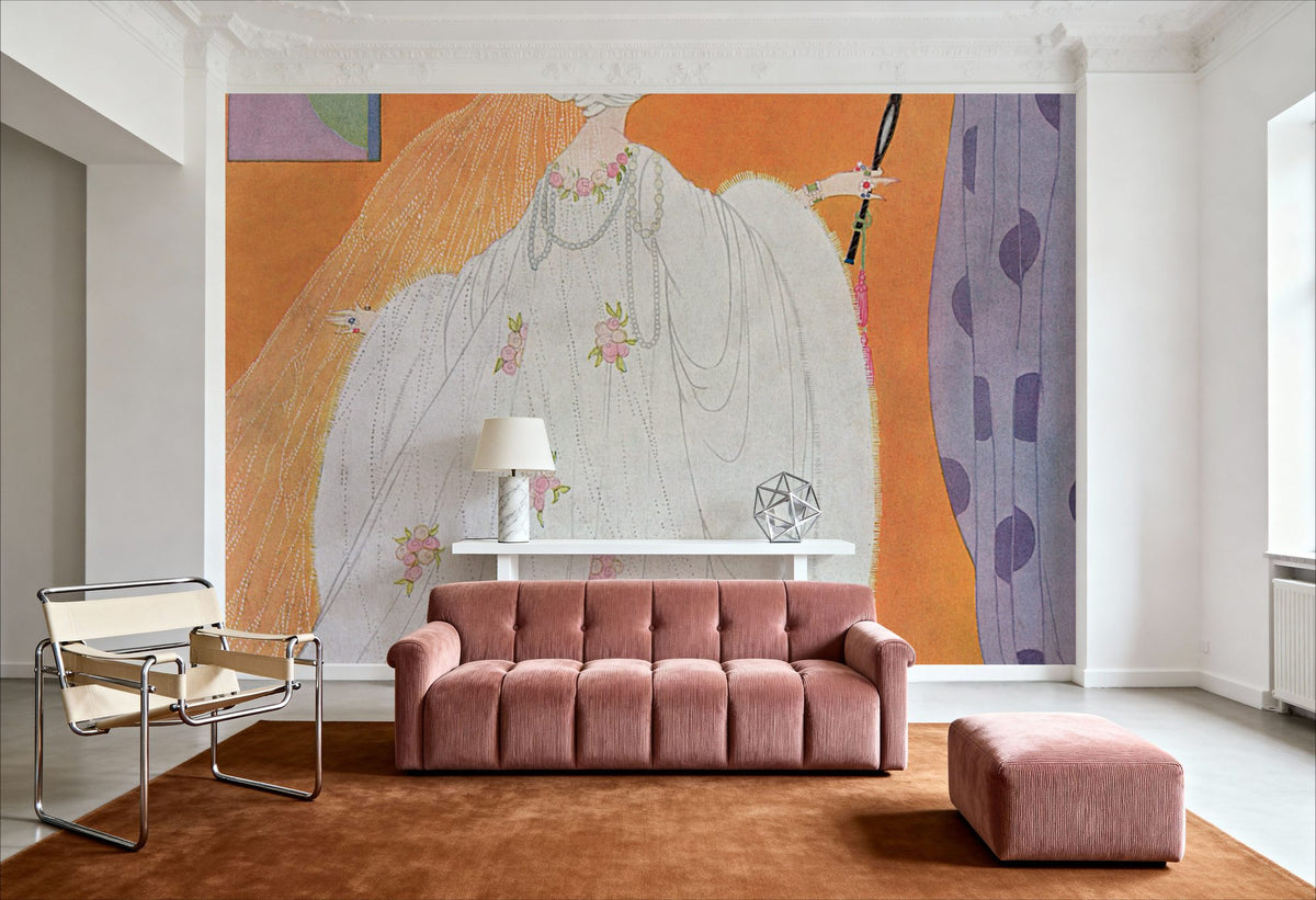 Vintage Fashion Cover V Mural Wallpaper - room preview 05