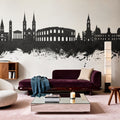 Nîmes France Skyline Black & White Mural Wallpaper - room preview 05